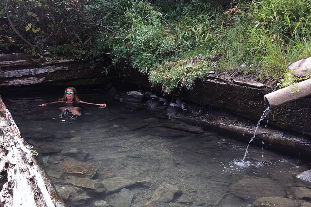 Relaxing at Loon Creek Hot Springs