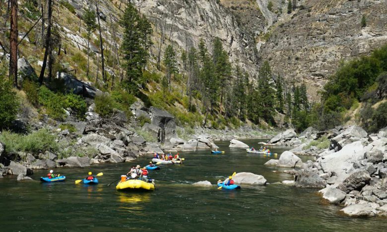 Rafting and kayaking on the Middle Fork of the Salmon River