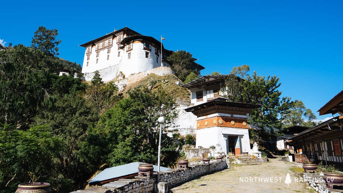 The Dzong in Lhuentse is built on top of a hill