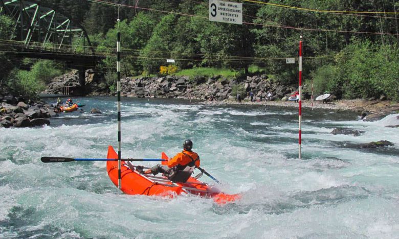 The Cataraft Slalom Race at the Upper Clackamas Whitewater Festival
