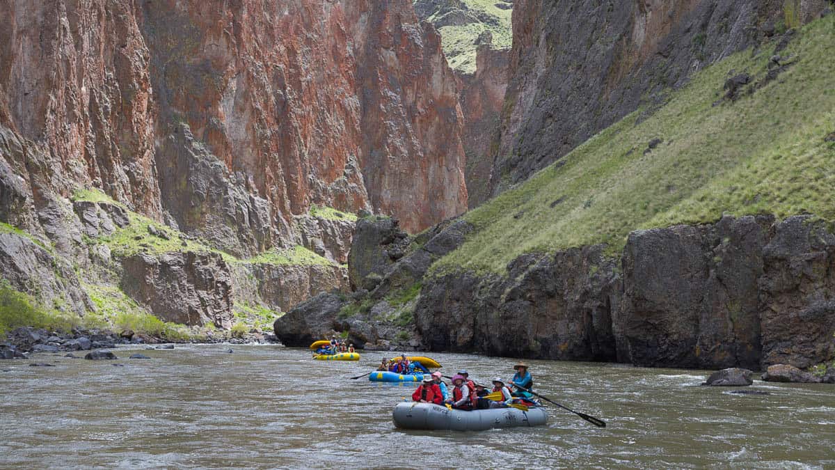 Rafting through Iron Point Canyon on the Owyhee River