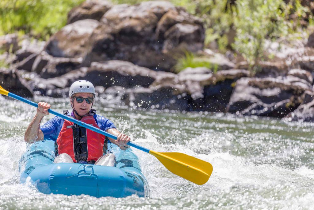 Paddling an Inflatable Kayak on the Rogue River