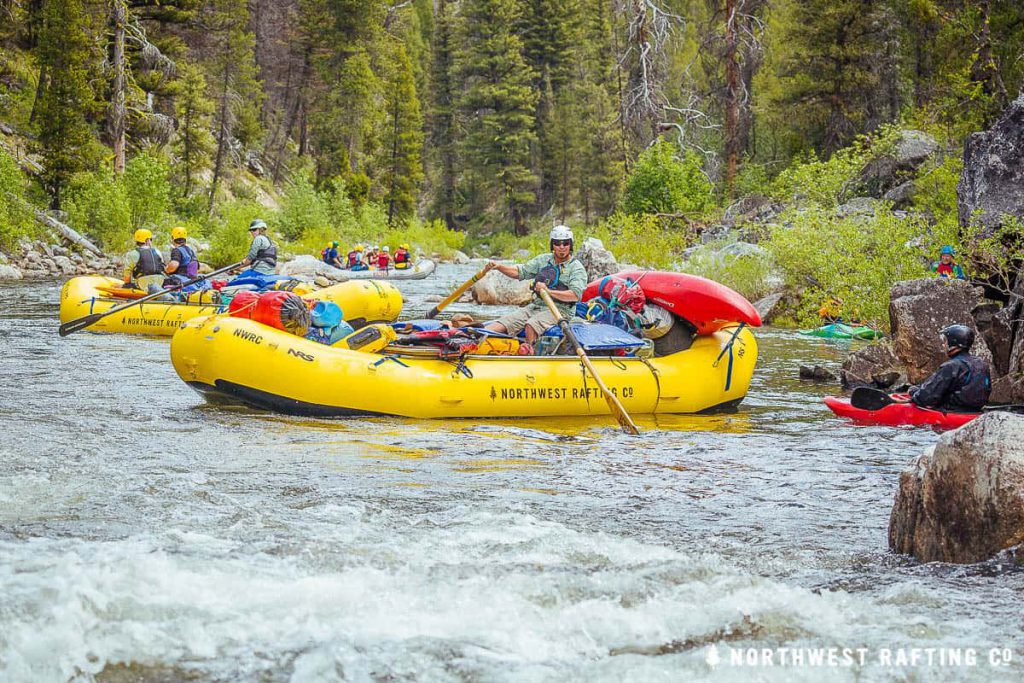 Rafts on the Middle Fork of the Salmon River near Boundary Creek
