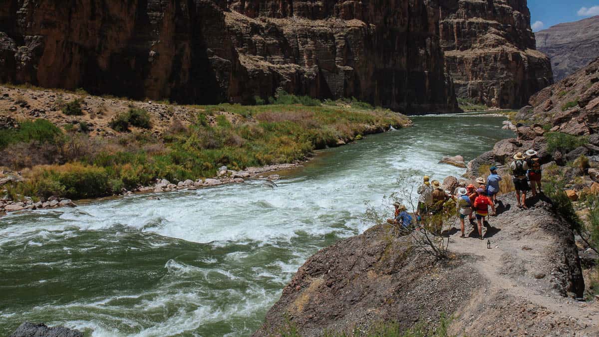 Scouting Lava Falls in the Grand Canyon of the Colorado