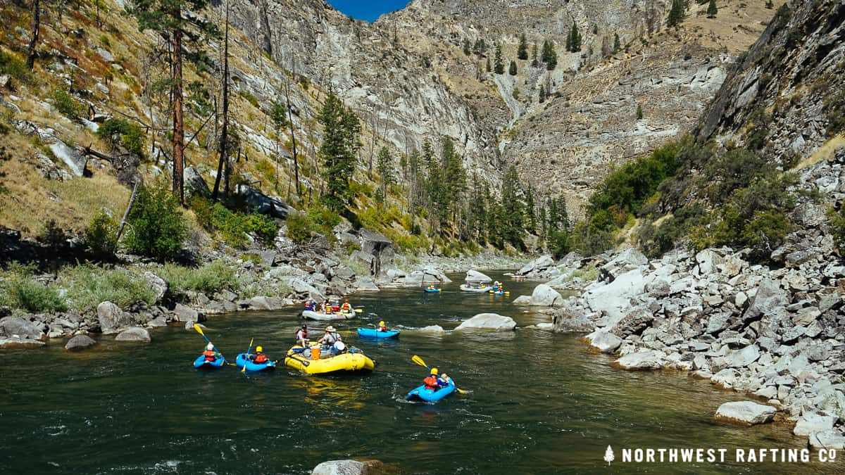 The Middle Fork of the Salmon River flows through the Salmon-Challis National Forest and is protected by the Frank Church-River of No Return Wilderness and as a Wild and Scenic River