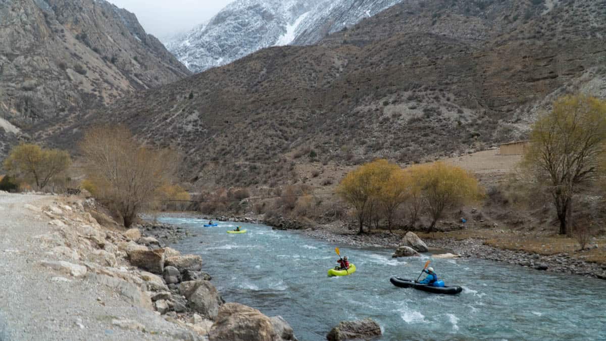 Kayaking the Ifsayramsay River in Kyrgyzstan