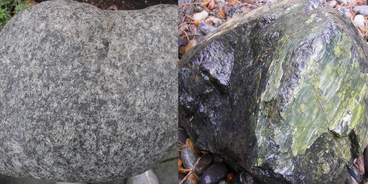 Peridotite and serpentine rock