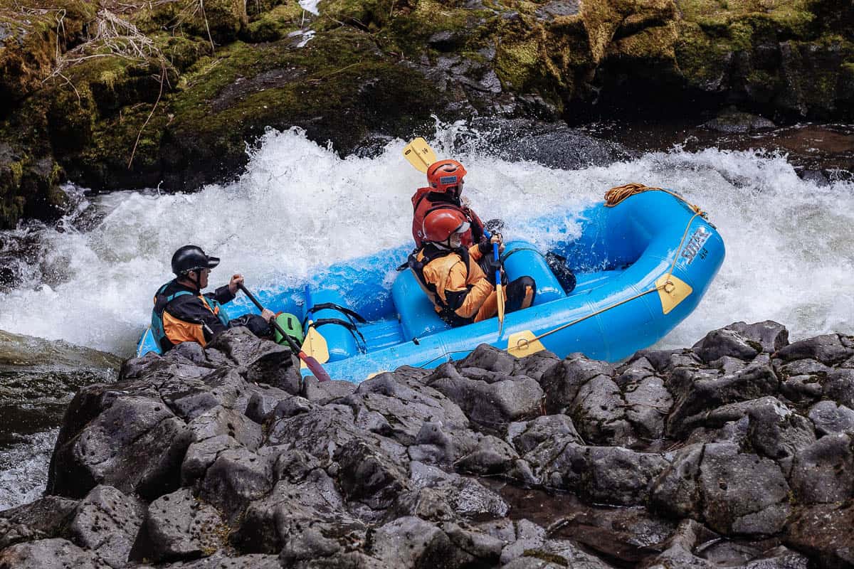 Paddle boat skills are tested during an IRF workshop