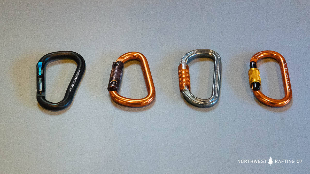 A few different locking carabiners
