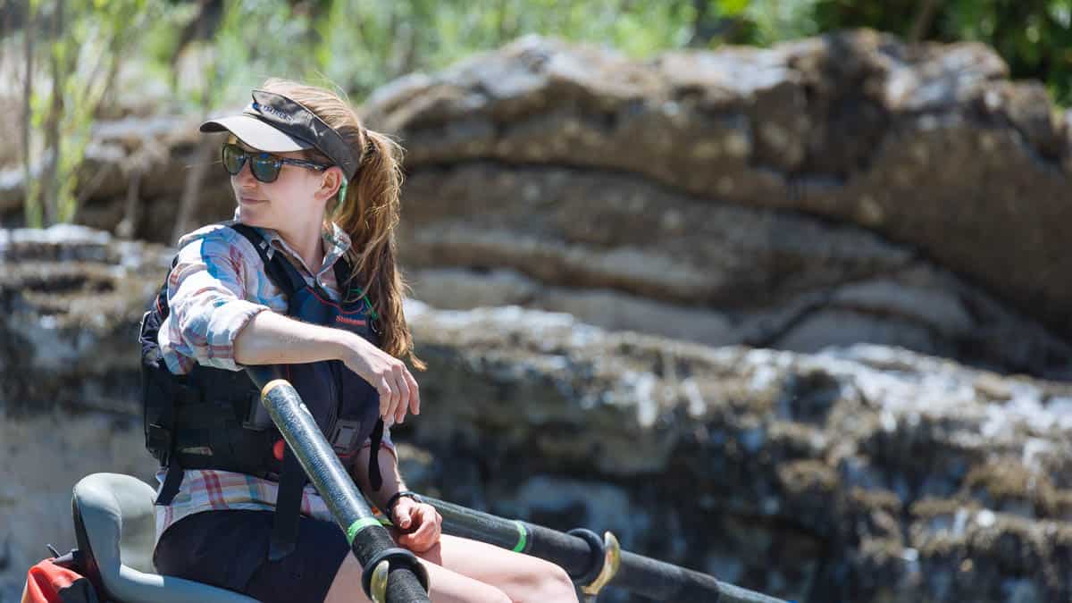 At home with the oars on the Rogue River