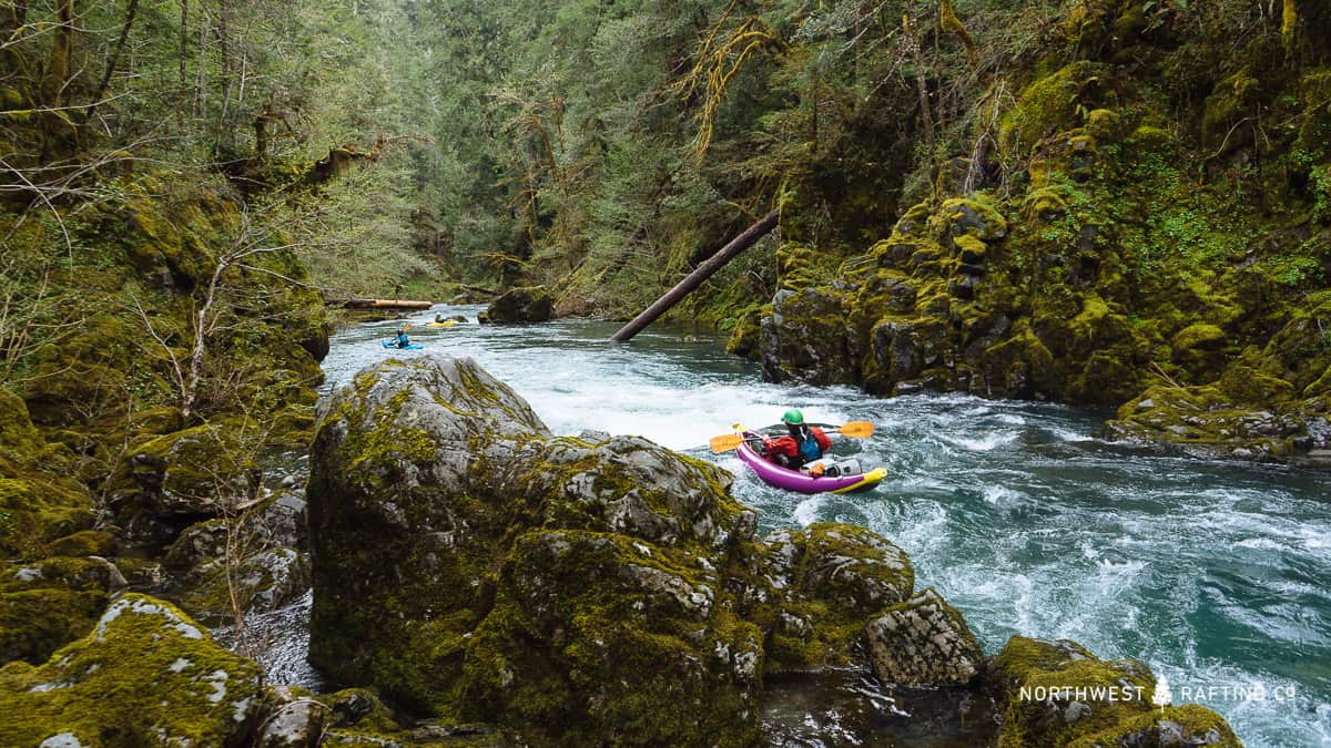 Kayaking the headwaters of the North Fork of the Smith River in the Kalmiopsis Wilderness