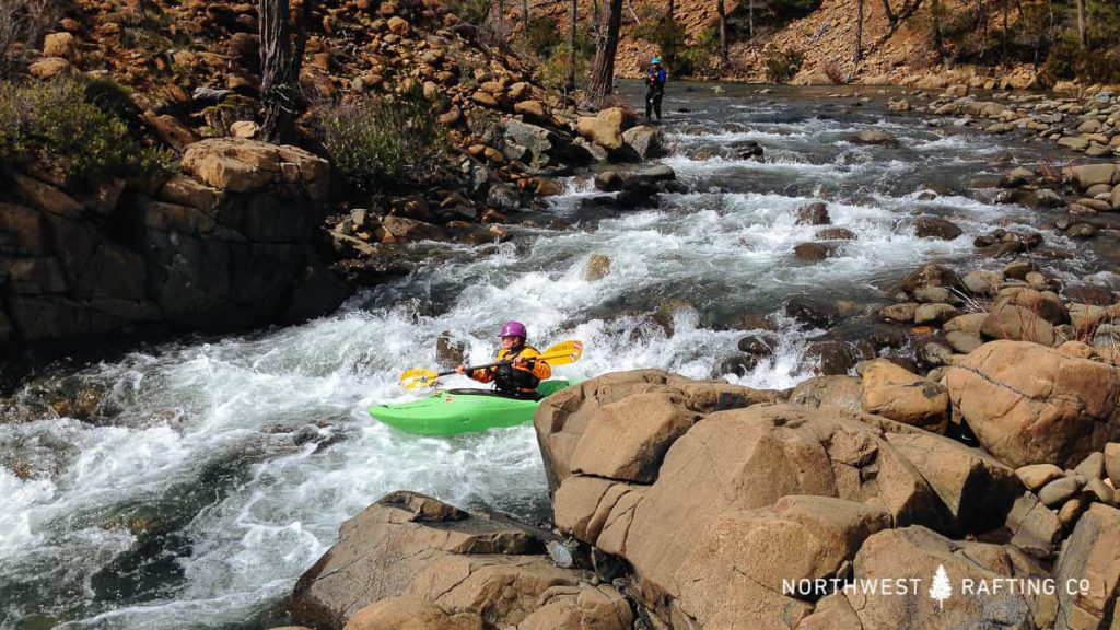 Paddling the elusive North Fork of Rough and Ready Creek after two and a half days of hiking