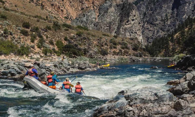 Rafting Tappan Falls on the Middle Fork of the Salmon River