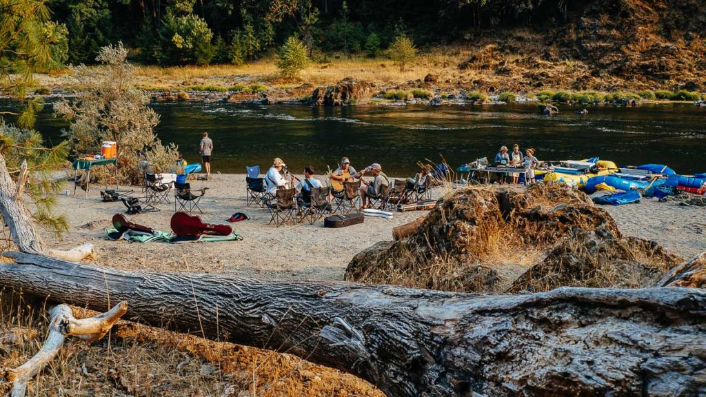 At camp on the Rogue River