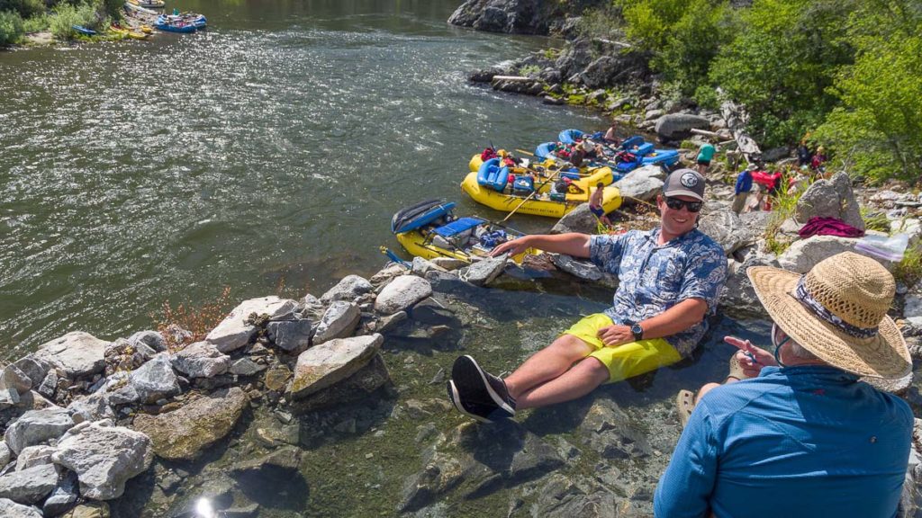 Enjoying Hot Springs on the Middle Fork of the Salmon River