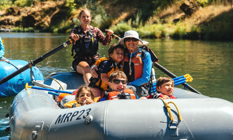 River rafting trips are perfect for families