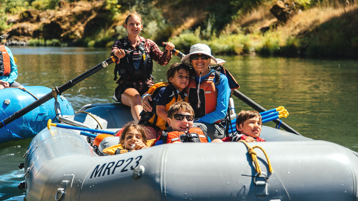 River rafting trips are perfect for families