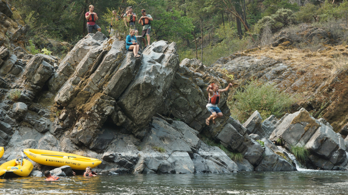 Letting loose and having fun is all part of the river trip experience!