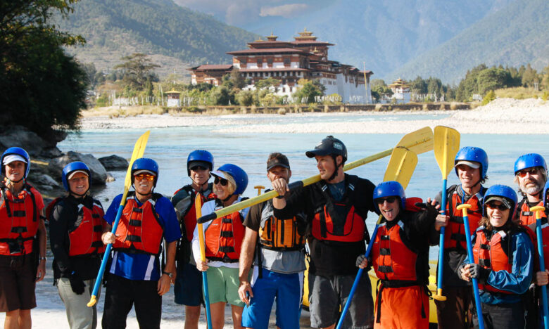 Group photo after rafting the Phu Chhu