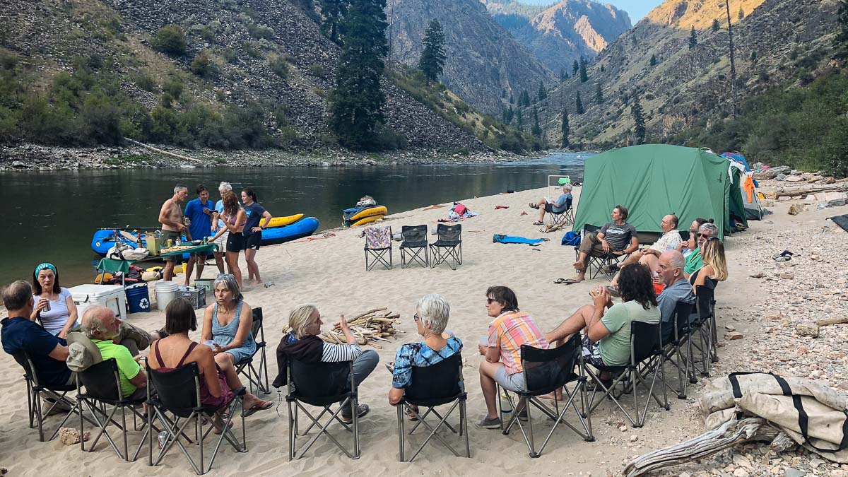 Camping at Otter Bar on the Middle Fork of the Salmon River