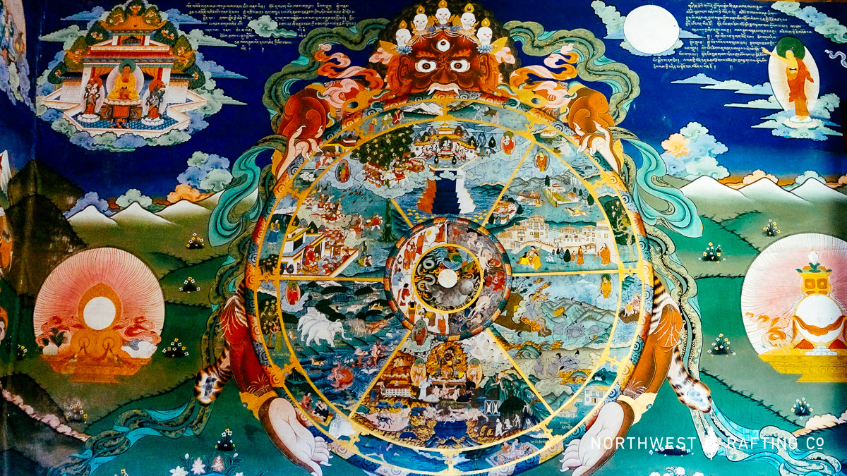 The God of Death Yama holding the Wheel of Life