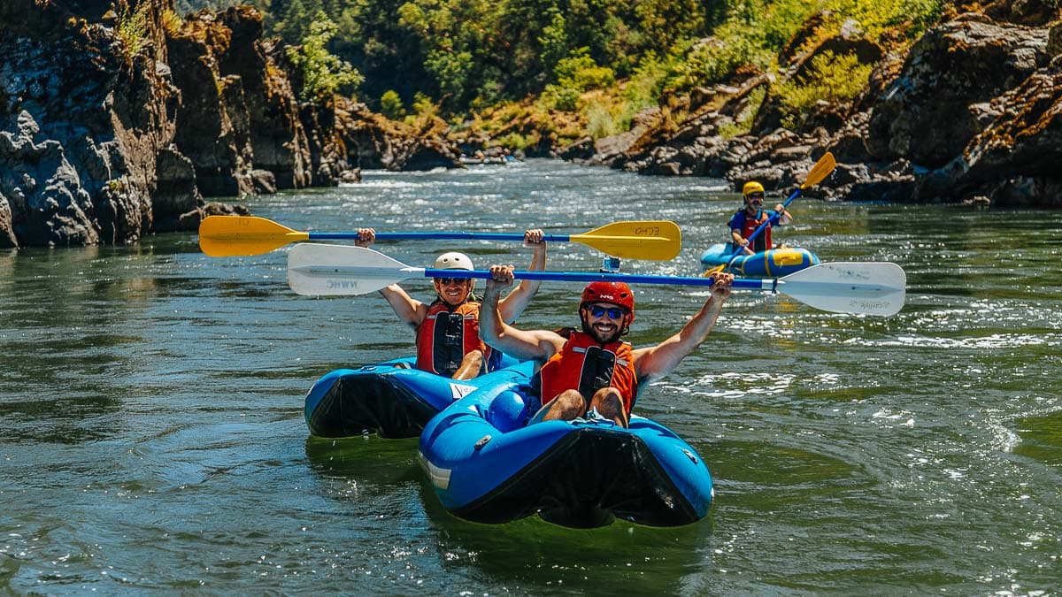 Paddling Inflatable Kayaks on the Rogue River