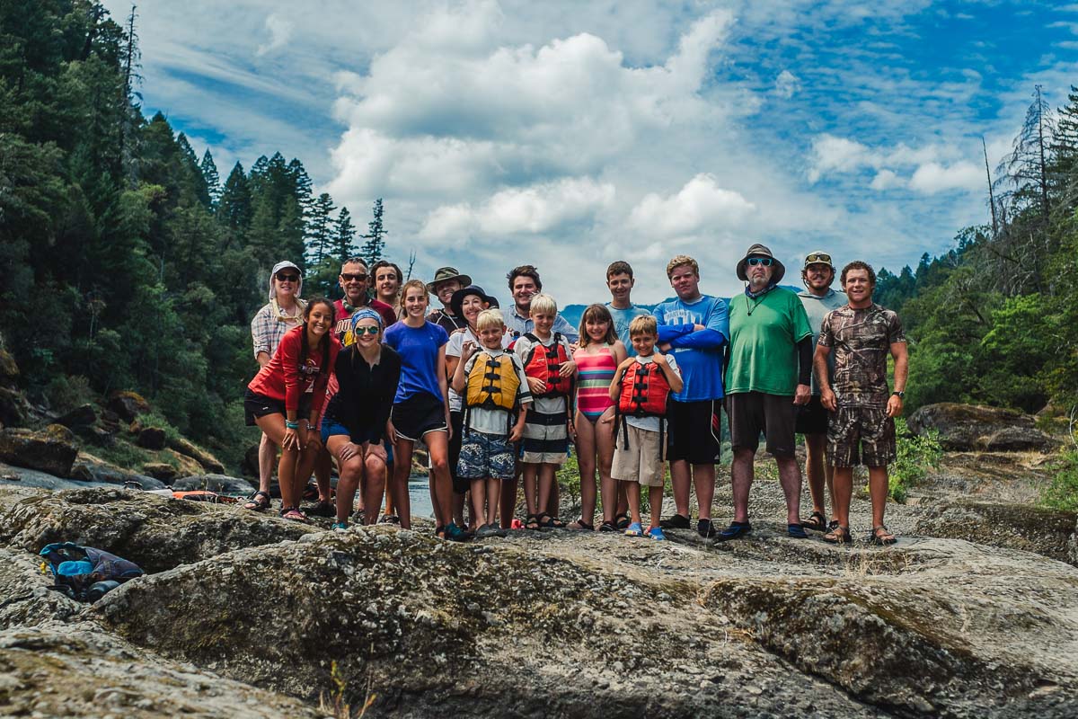 Group photo on the Rogue River