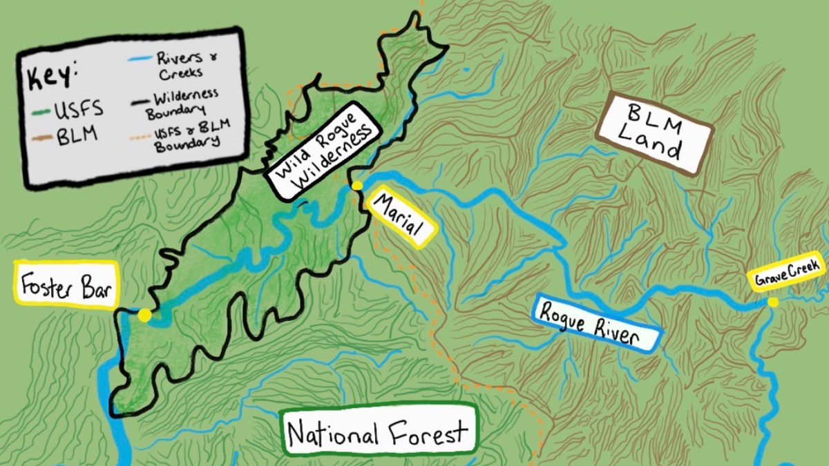 Wild Rogue Wilderness Map